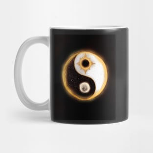 Yin Yang ~ sun and moon polarity black white Mug